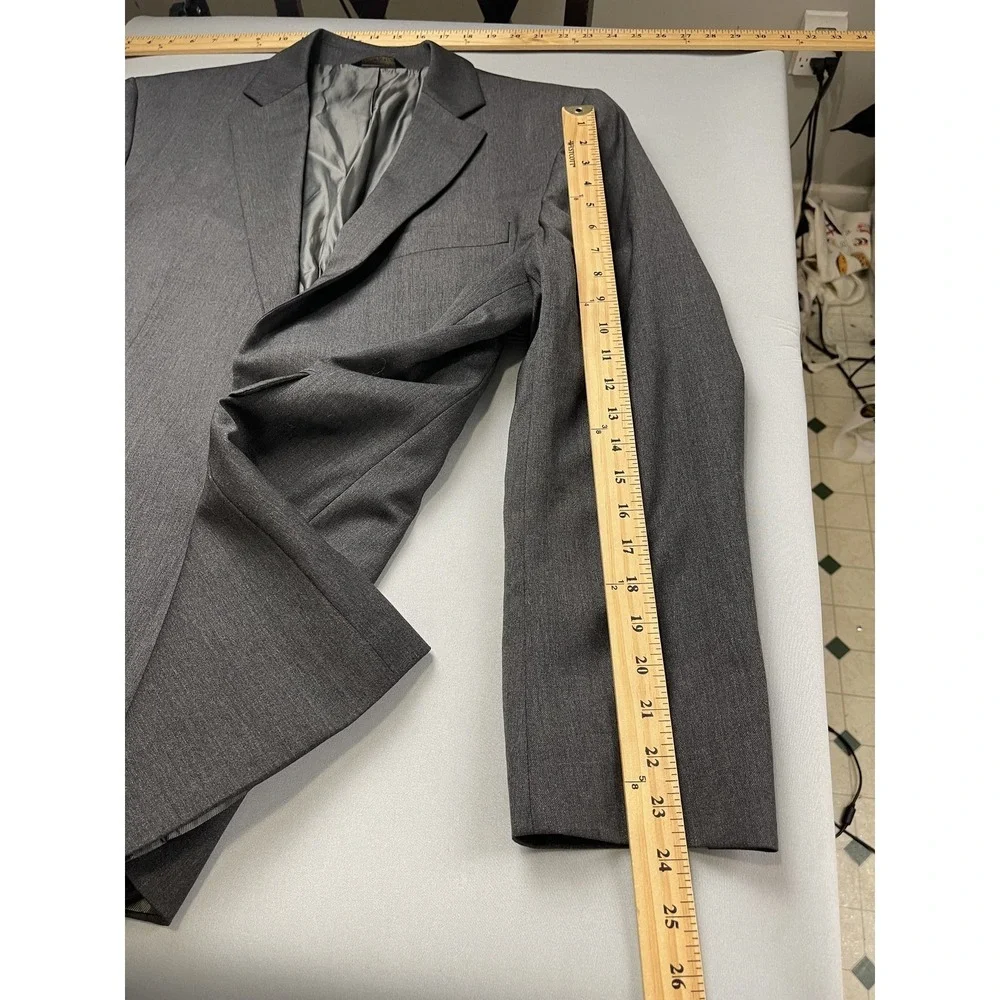 Banana Republic Mens 42R Gray Modern‎ Fit Wool Suit Jacket Blazer Cerruti
